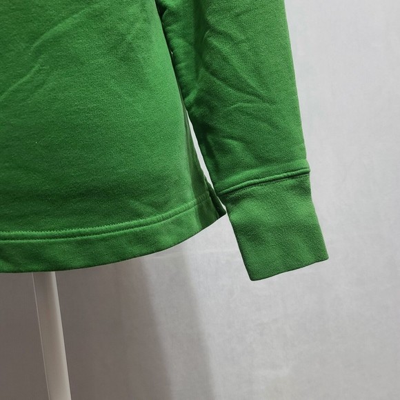 LL Bean Women's Sweatshirt Size XS Green Collared V Neck Cotton Casual - Picture 7 of 8